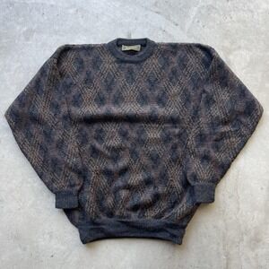 Vintage Alpaca Wool Sweater Peru Unlimited Made In Peru Earth Tone Brown Knit L